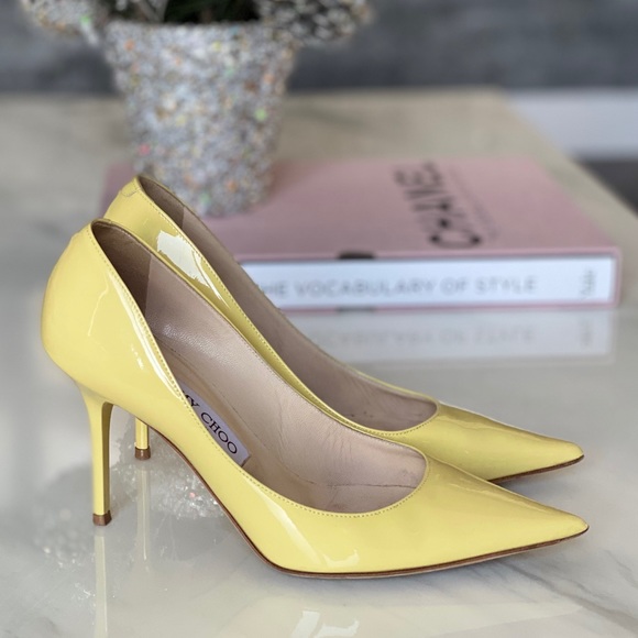 Jimmy Choo Shoes - Jimmy Choo Yellow Patent Leather Pumps
